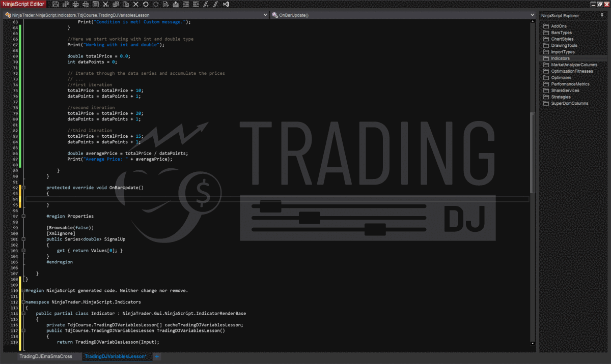 Understanding Variable Types in NinjaTrader 8 Trading Strategies [Lesson 2]